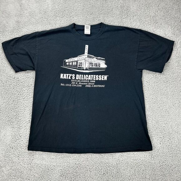 Katz’s Delicatessen Send a Salami To Your Boy in the Army Black Shirt XL - Picture 1 of 10